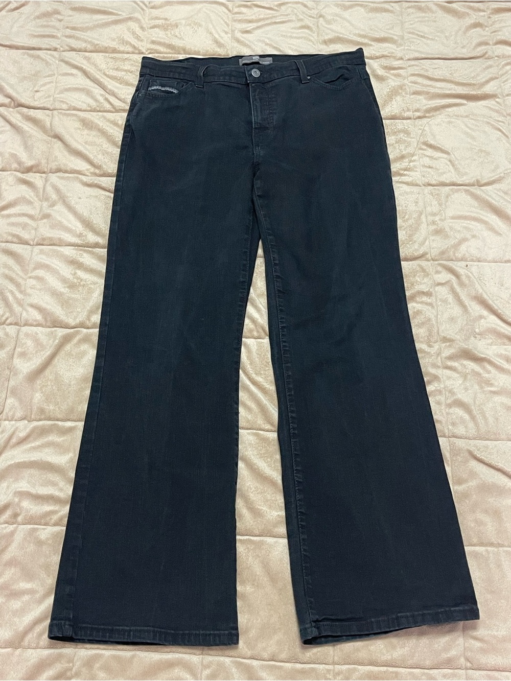 LEVI'S 512 Jeans Womens 16M Perfectly Slimming Bootcut Black 34x31 Logo Vintage